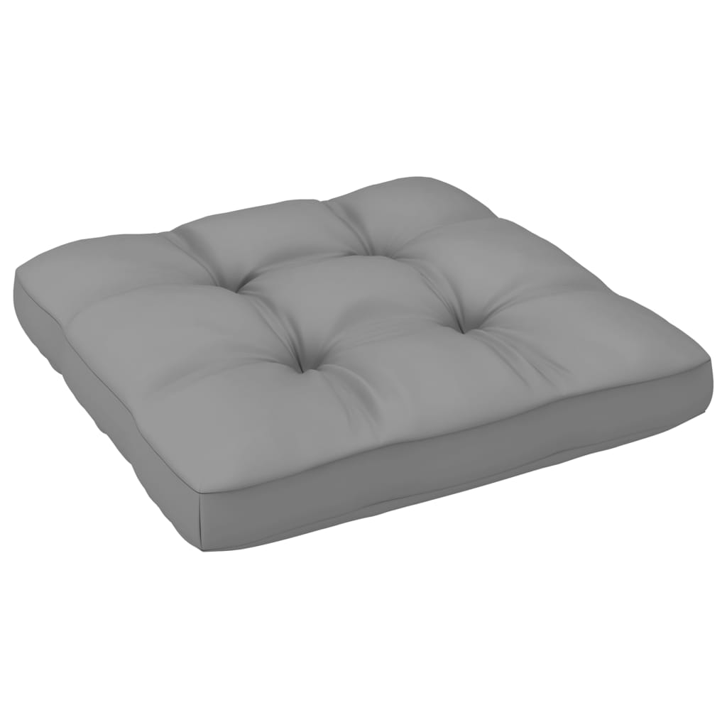 vidaXL Patio Corner Sofa with Gray Cushions Solid Wood Pine-5