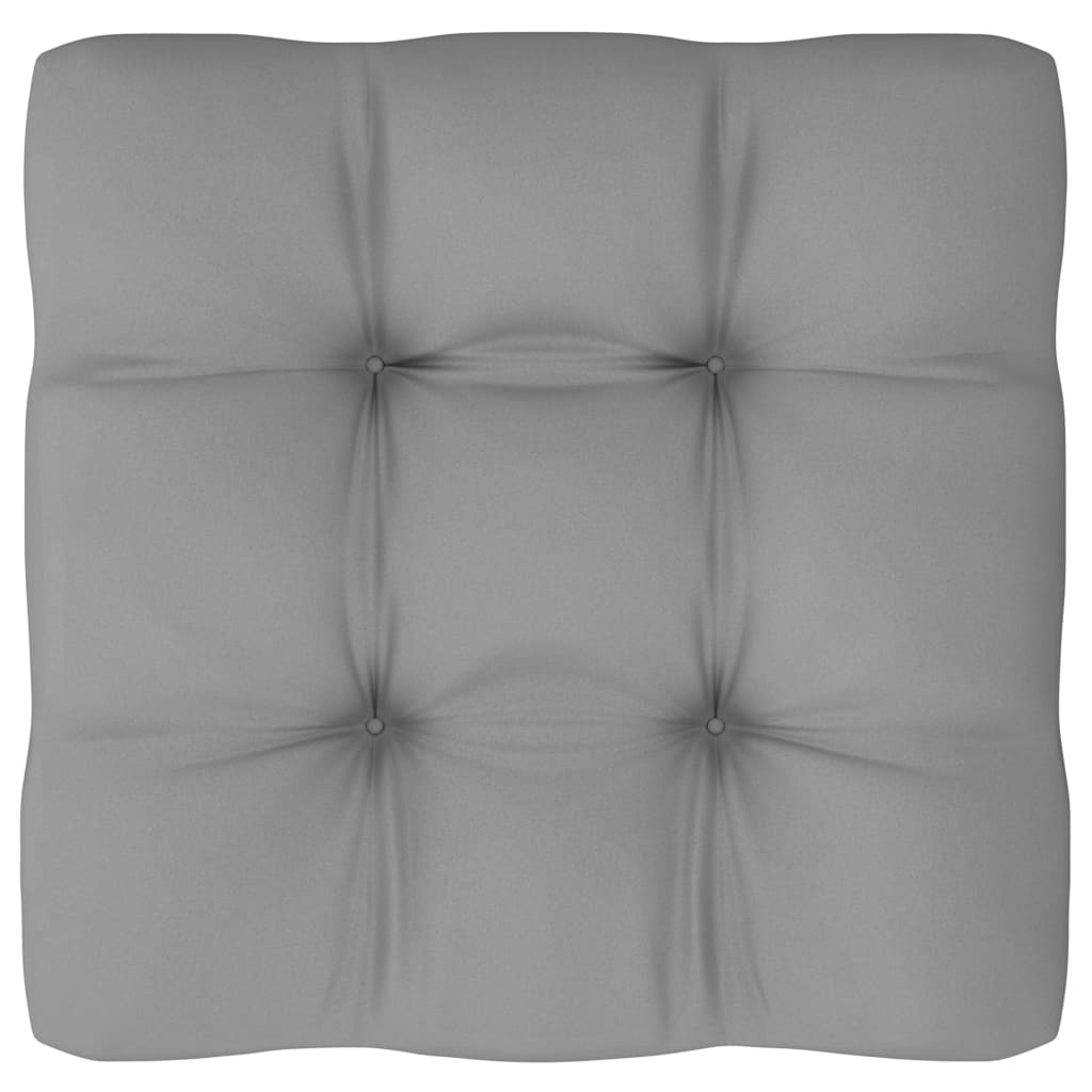 vidaXL Patio Corner Sofa with Gray Cushions Solid Wood Pine-6