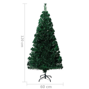 vidaXL Christmas Tree Artificial Tree with Stand and Lights Green Fiber Optic-2