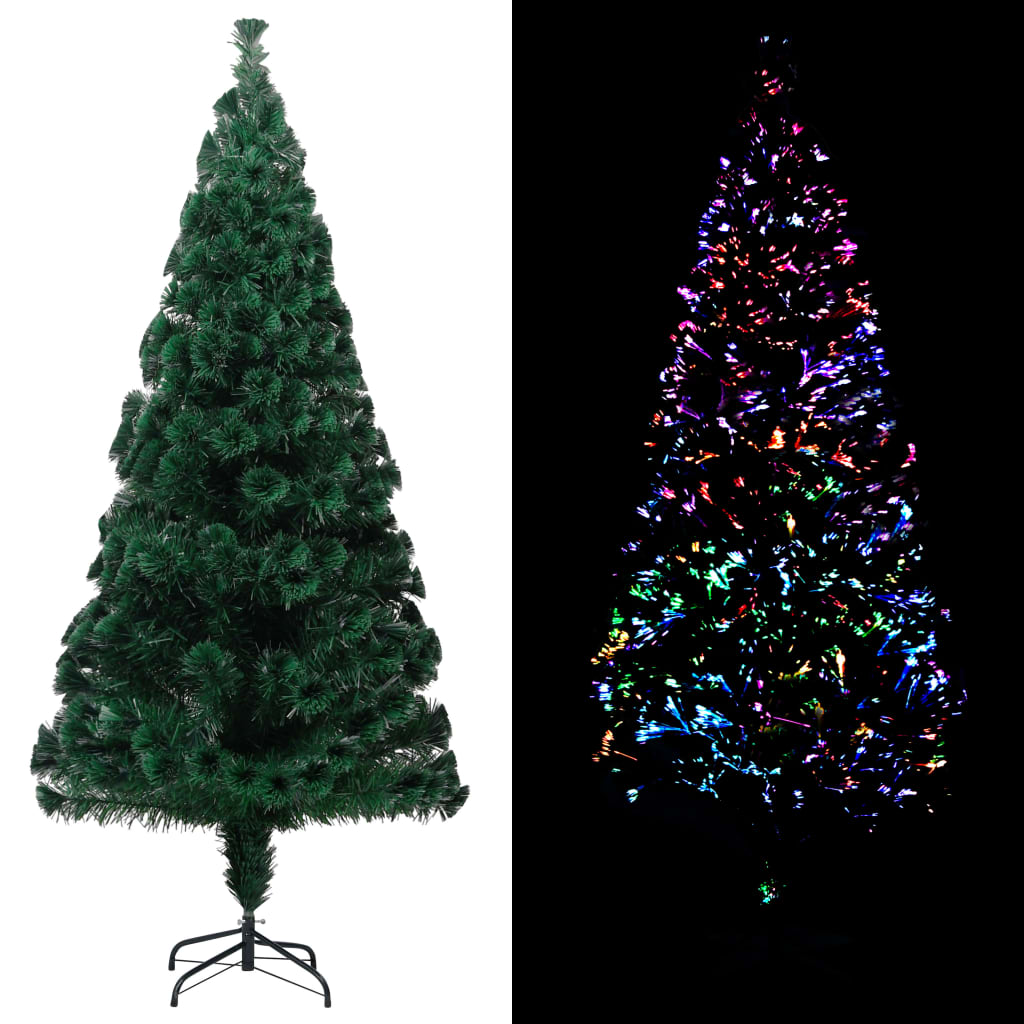 vidaXL Christmas Tree Artificial Tree with Stand and Lights Green Fiber Optic-27