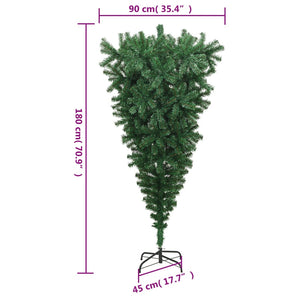 vidaXL Christmas Tree Decoration Upside-down Artificial Xmas Tree with Stand-29