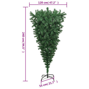 vidaXL Christmas Tree Decoration Upside-down Artificial Xmas Tree with Stand-32