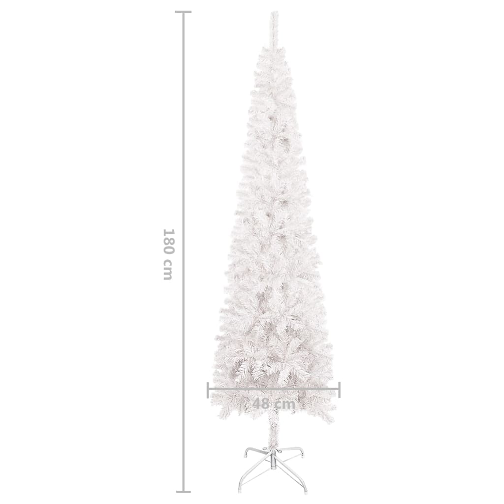 vidaXL Christmas Tree Party Decoration Artificial Slim Xmas Tree with Stand-91