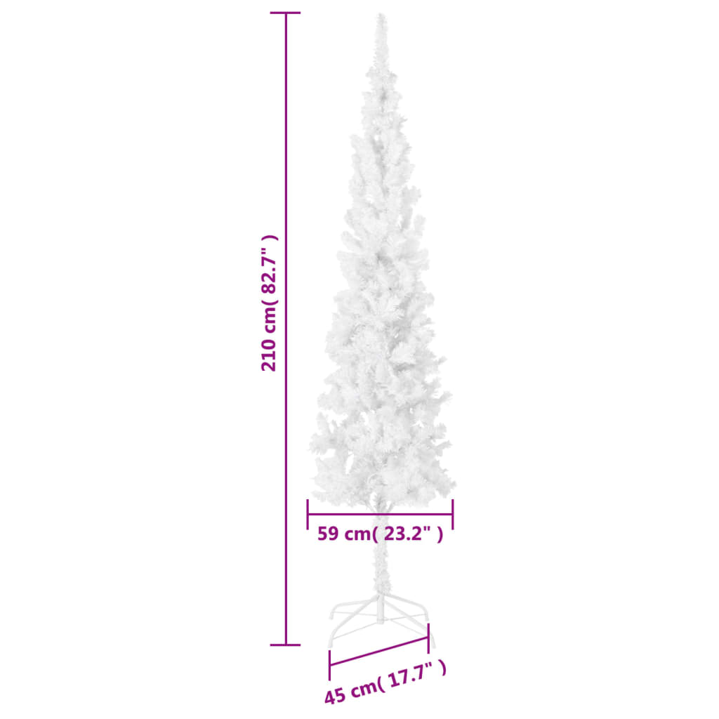 vidaXL Christmas Tree Party Decoration Artificial Slim Xmas Tree with Stand-79