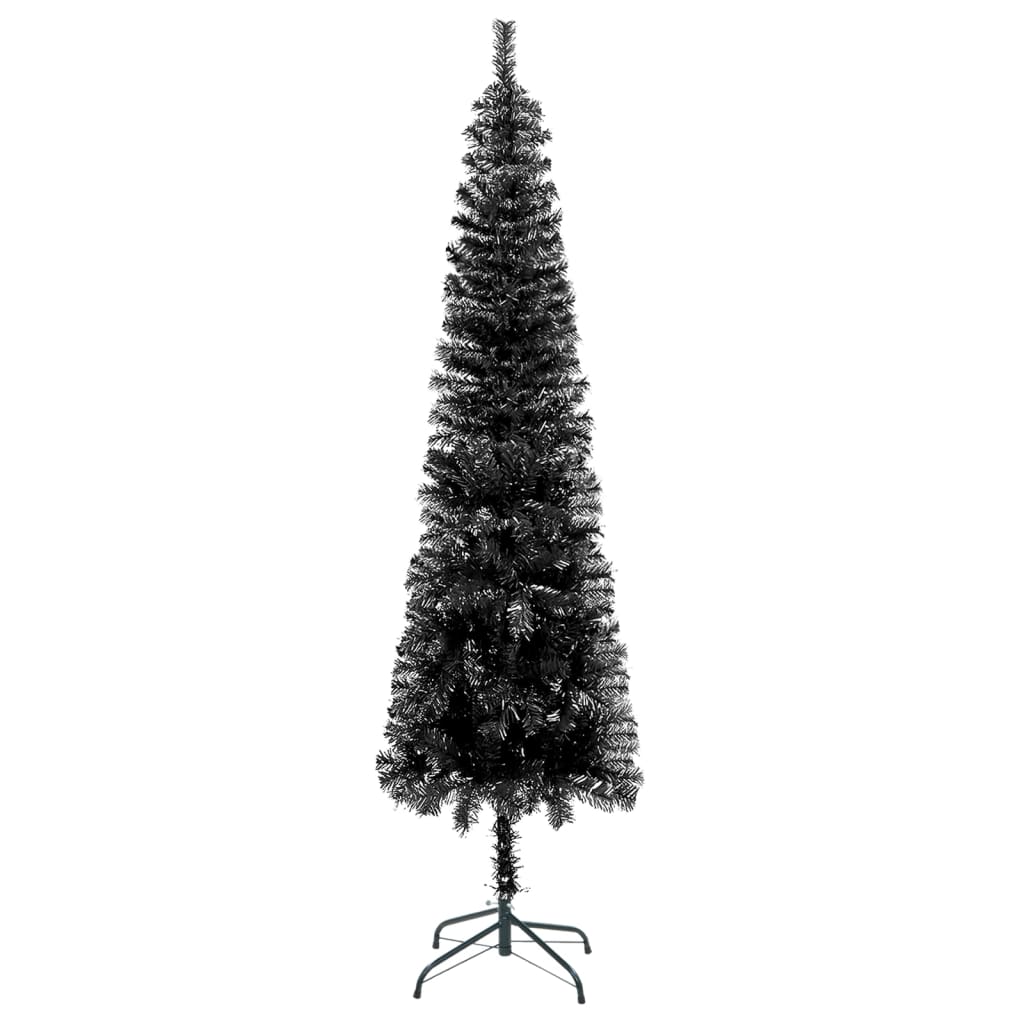 vidaXL Christmas Tree Party Decoration Artificial Slim Xmas Tree with Stand-73