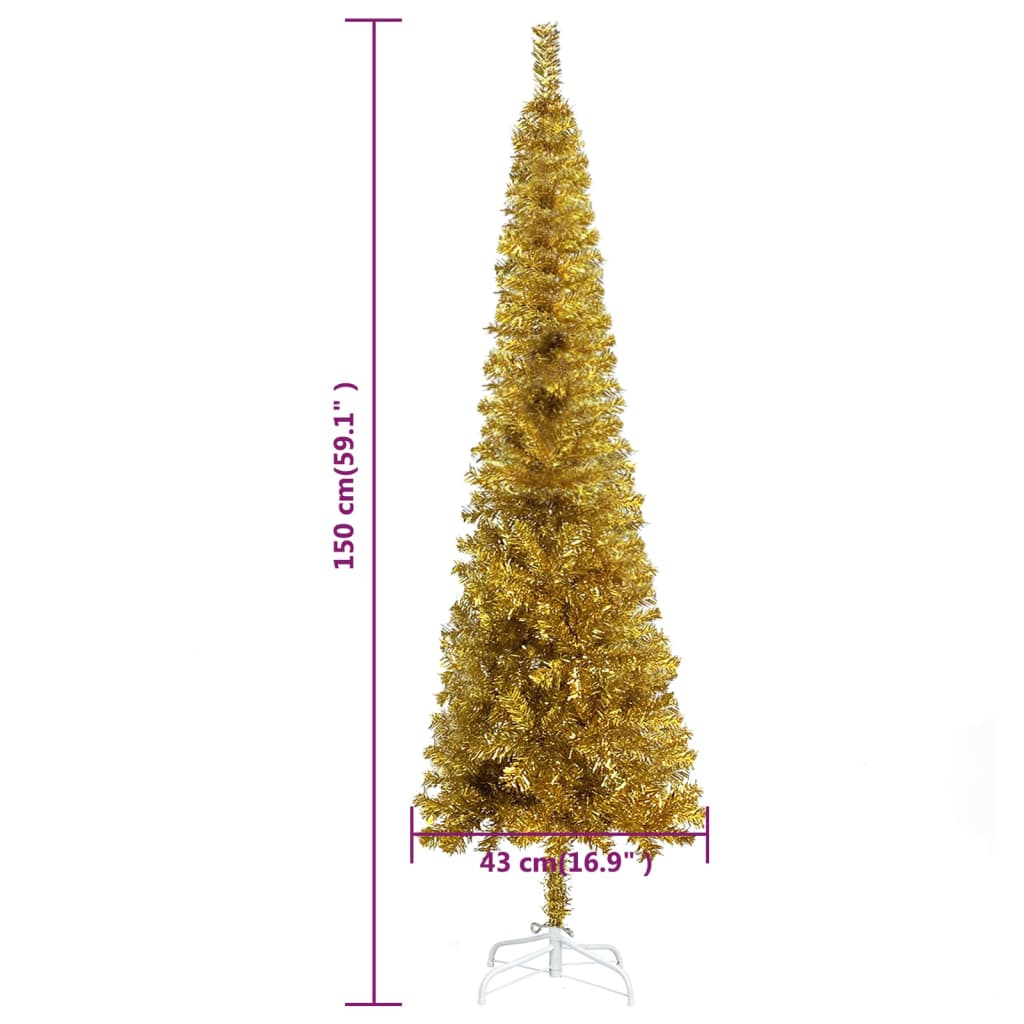 vidaXL Christmas Tree Party Decoration Artificial Slim Xmas Tree with Stand-117