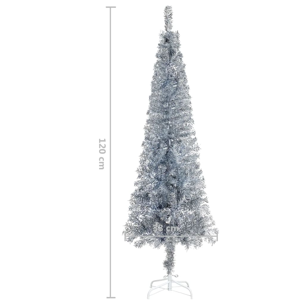 vidaXL Christmas Tree Party Decoration Artificial Slim Xmas Tree with Stand-74