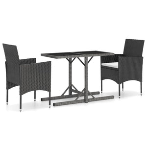 vidaXL Patio Dining Set 3 Piece Dining Table and Chairs Patio Conversation Set-26