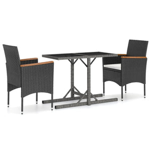 vidaXL Patio Dining Set 3 Piece Dining Table and Chairs Patio Conversation Set-20