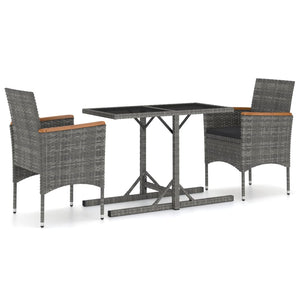 vidaXL Patio Dining Set 3 Piece Dining Table and Chairs Patio Conversation Set-13