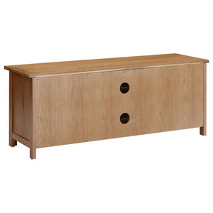 vidaXL TV Stand 43.3"x13.8"x17.3" Solid Oak Wood-6