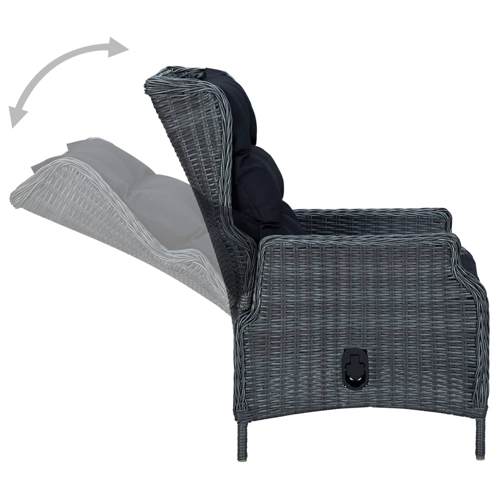 vidaXL Patio Lounge Set 6 Piece Sectional Sofa with Cushions Solid Wood Pine-11