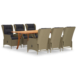 vidaXL Patio Lounge Set 6 Piece Sectional Sofa with Cushions Solid Wood Pine-33