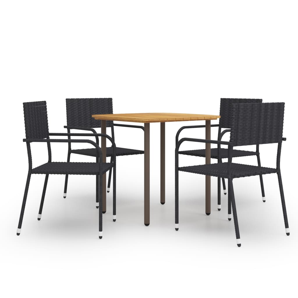 vidaXL Patio Dining Set Dining Table and Chairs Furniture Set Poly Rattan-19