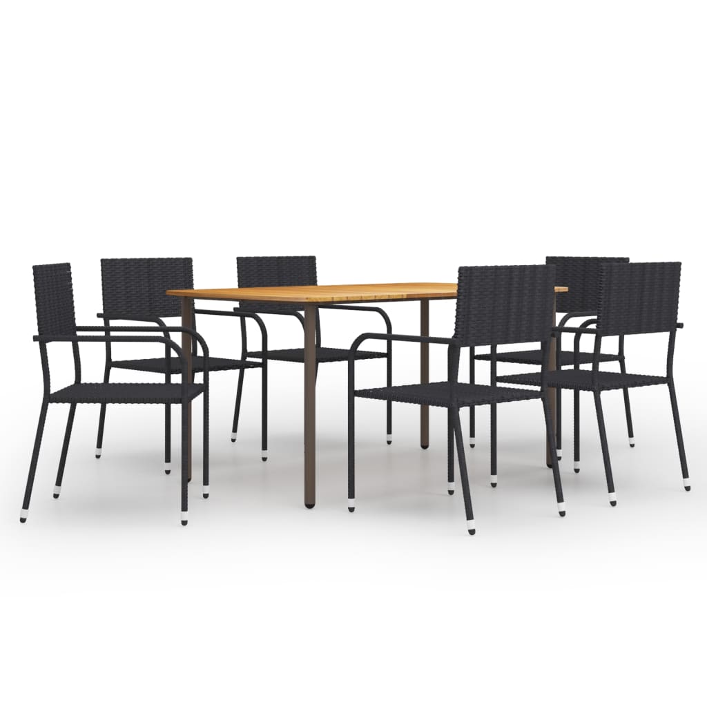 vidaXL Patio Dining Set Dining Table and Chairs Furniture Set Poly Rattan-18
