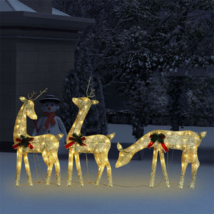 vidaXL Christmas Decoration Reindeer Family Christmas Lighting with LEDs Mesh-19