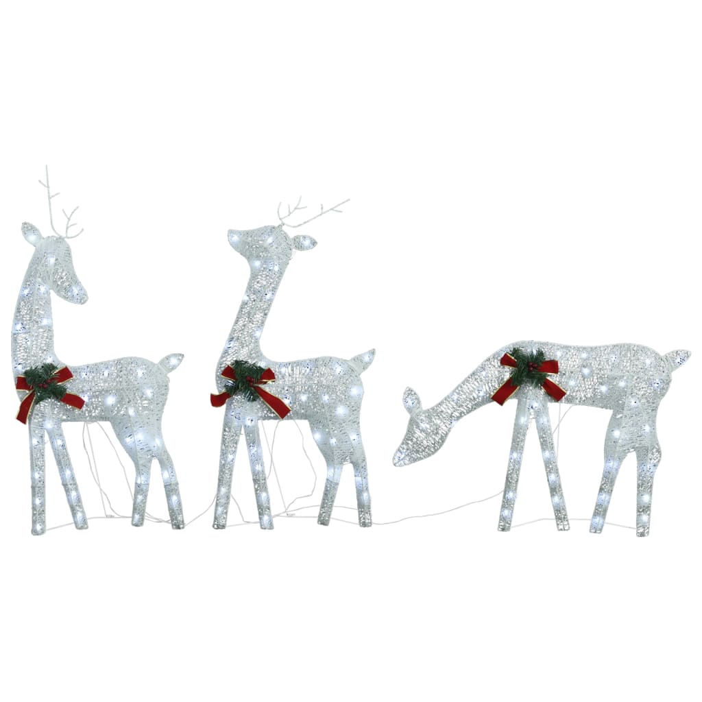 vidaXL Christmas Decoration Reindeer Family Christmas Lighting with LEDs Mesh-4