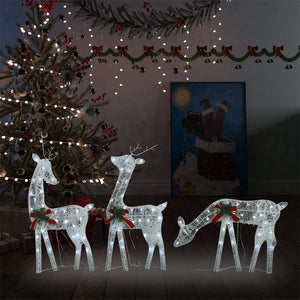 vidaXL Christmas Decoration Reindeer Family Christmas Lighting with LEDs Mesh-10