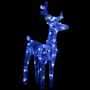 vidaXL Christmas Decoration Lighted Reindeer and Sleigh with LEDs Acrylic-71