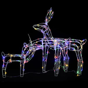 vidaXL Christmas Reindeers 3 Pcs Christmas Lighting Display with 229 LEDs-13