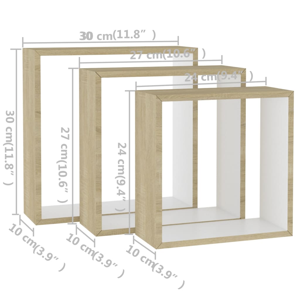 vidaXL Cubicle Shelf Floating Cube Shelf Display Shelf for Book Photo Frame-16