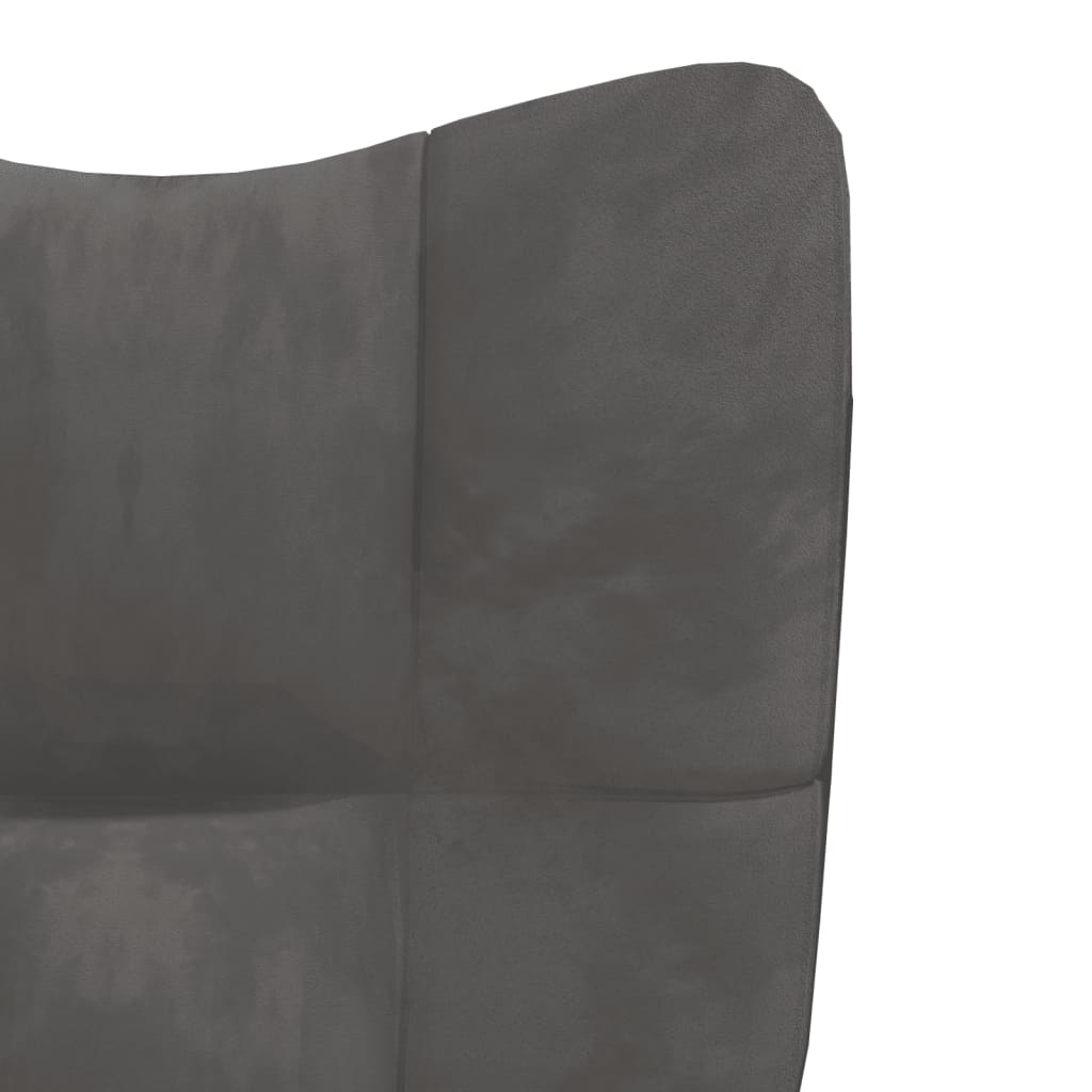 vidaXL Relaxing Chair Dark Gray Velvet-3