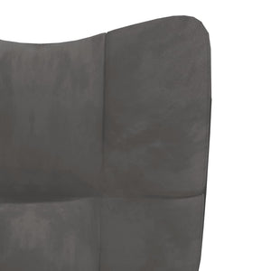 vidaXL Relaxing Chair Dark Gray Velvet-3