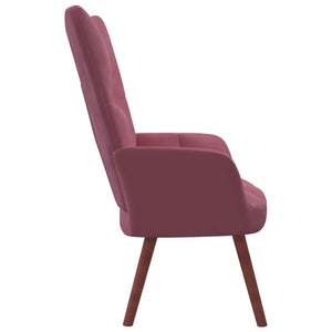 vidaXL Relaxing Chair Pink Velvet-1