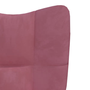 vidaXL Relaxing Chair Pink Velvet-3