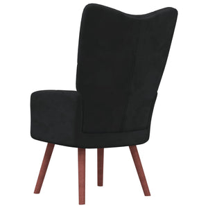 vidaXL Relaxing Chair Black Velvet-2