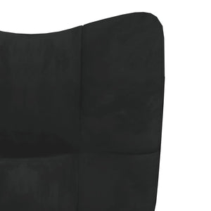 vidaXL Relaxing Chair Black Velvet-3