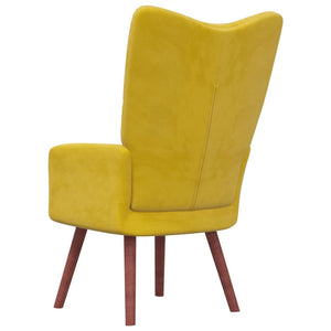 vidaXL Relaxing Chair Mustard Yellow Velvet-2