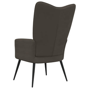 vidaXL Relaxing Chair Dark Gray Velvet-2