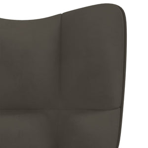 vidaXL Relaxing Chair Dark Gray Velvet-3