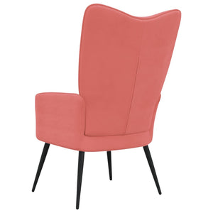 vidaXL Relaxing Chair Pink Velvet-2