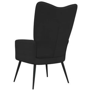 vidaXL Relaxing Chair Black Velvet-2