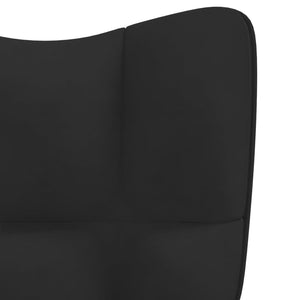 vidaXL Relaxing Chair Black Velvet-3