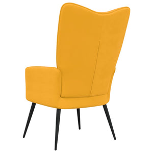 vidaXL Relaxing Chair Mustard Yellow Velvet-2