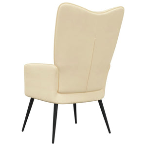 vidaXL Relaxing Chair Cream White Velvet-2