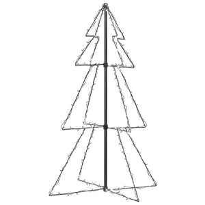 vidaXL Christmas Cone Tree Artificial Xmas Tree with LEDs Christmas Lighting-25