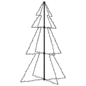 vidaXL Christmas Cone Tree Artificial Xmas Tree with LEDs Christmas Lighting-43