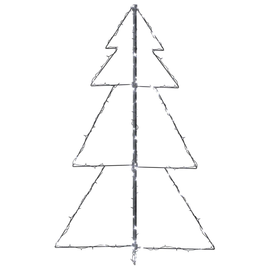 vidaXL Christmas Cone Tree Artificial Xmas Tree with LEDs Christmas Lighting-44