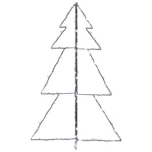 vidaXL Christmas Cone Tree Artificial Xmas Tree with LEDs Christmas Lighting-44