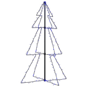 vidaXL Christmas Cone Tree Artificial Xmas Tree with LEDs Christmas Lighting-13