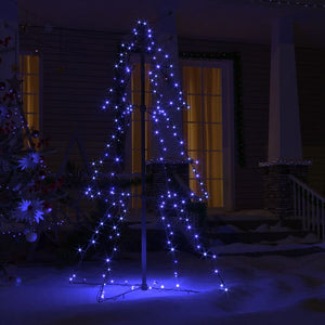 vidaXL Christmas Cone Tree Artificial Xmas Tree with LEDs Christmas Lighting-21