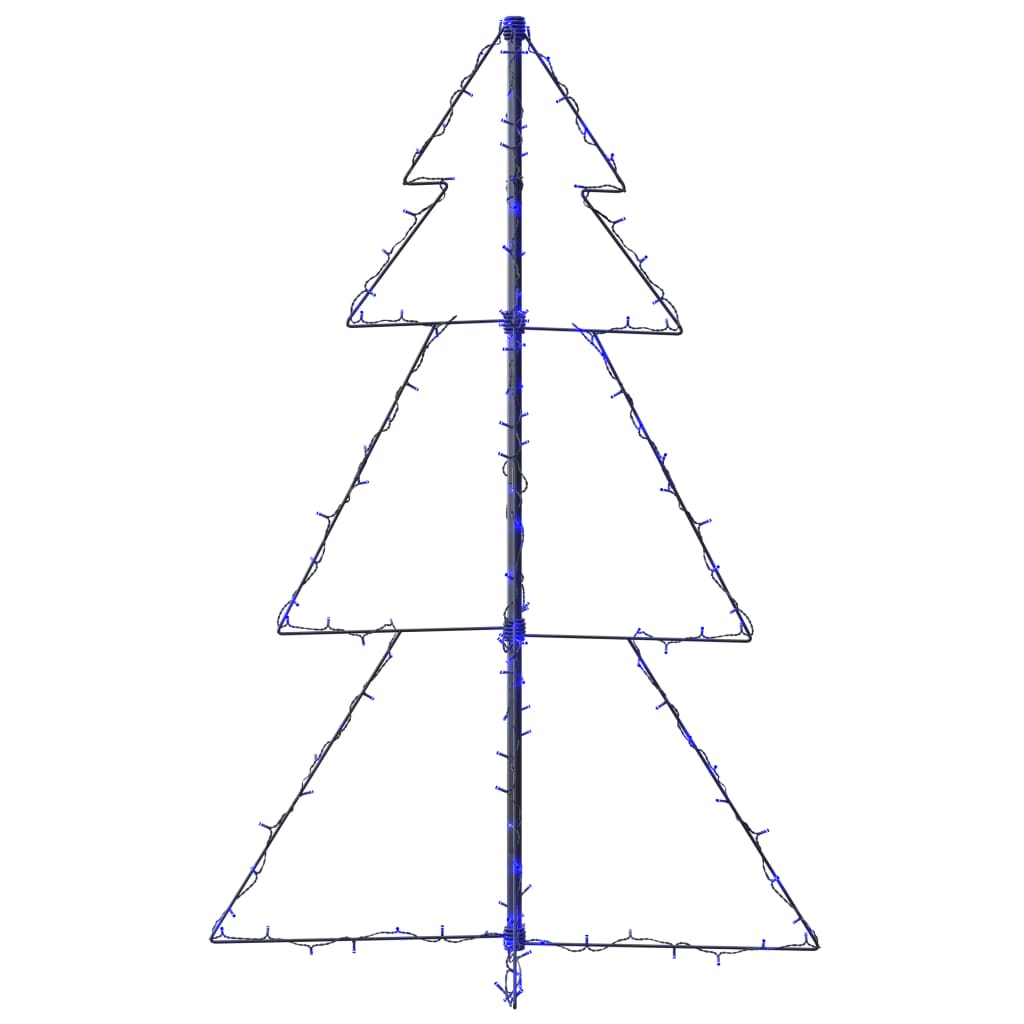 vidaXL Christmas Cone Tree Artificial Xmas Tree with LEDs Christmas Lighting-22