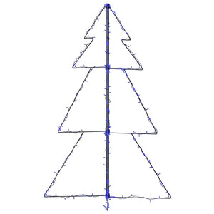 vidaXL Christmas Cone Tree Artificial Xmas Tree with LEDs Christmas Lighting-22