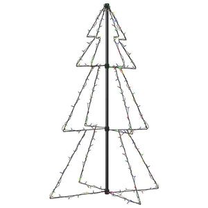 vidaXL Christmas Cone Tree Artificial Xmas Tree with LEDs Christmas Lighting-20