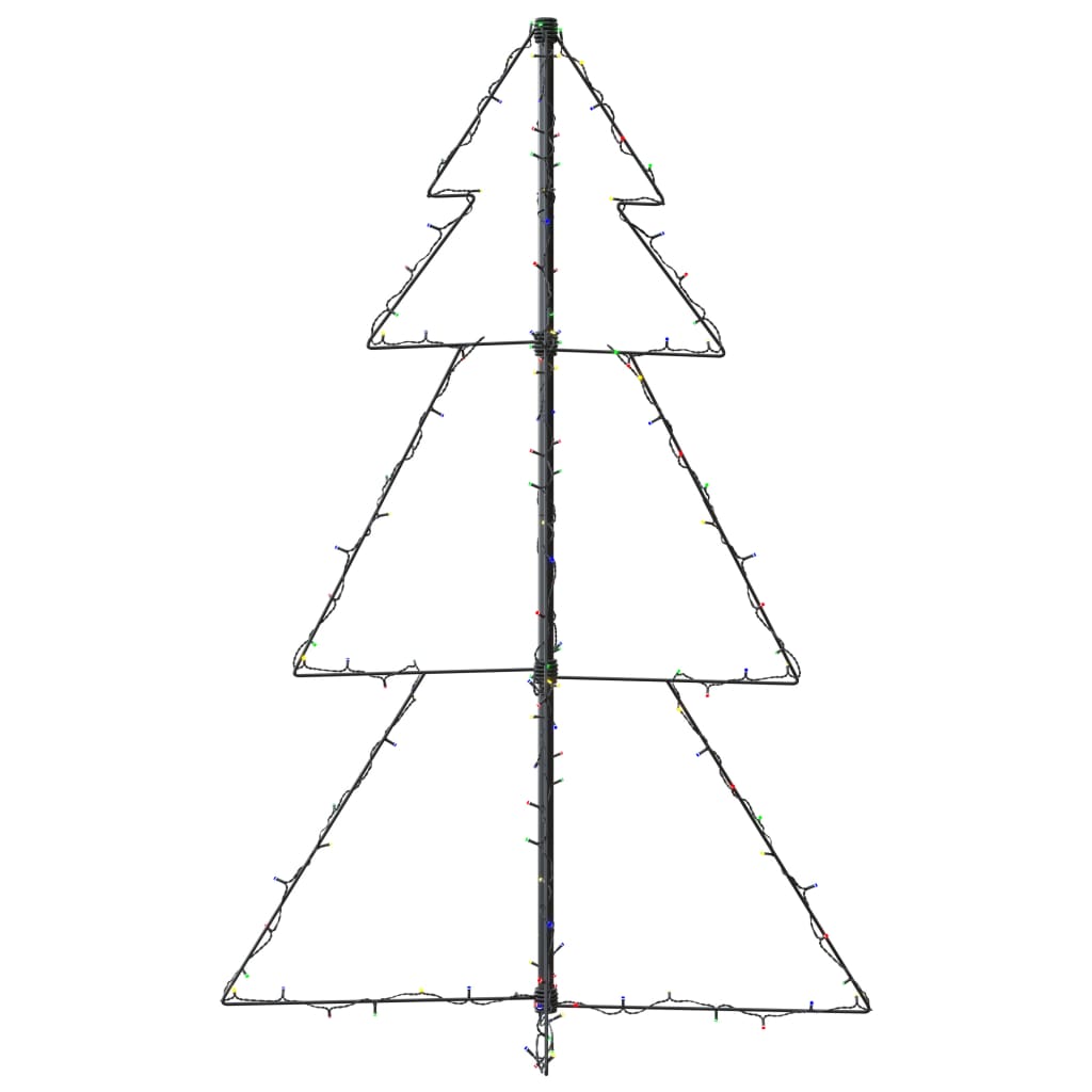 vidaXL Christmas Cone Tree Artificial Xmas Tree with LEDs Christmas Lighting-11