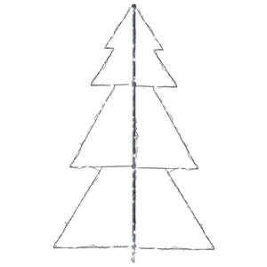 vidaXL Christmas Cone Tree Artificial Xmas Tree with LEDs Christmas Lighting-40